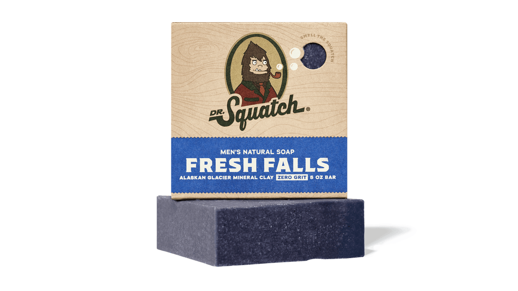 Dr. Squatch Fresh Falls bar soap packaging