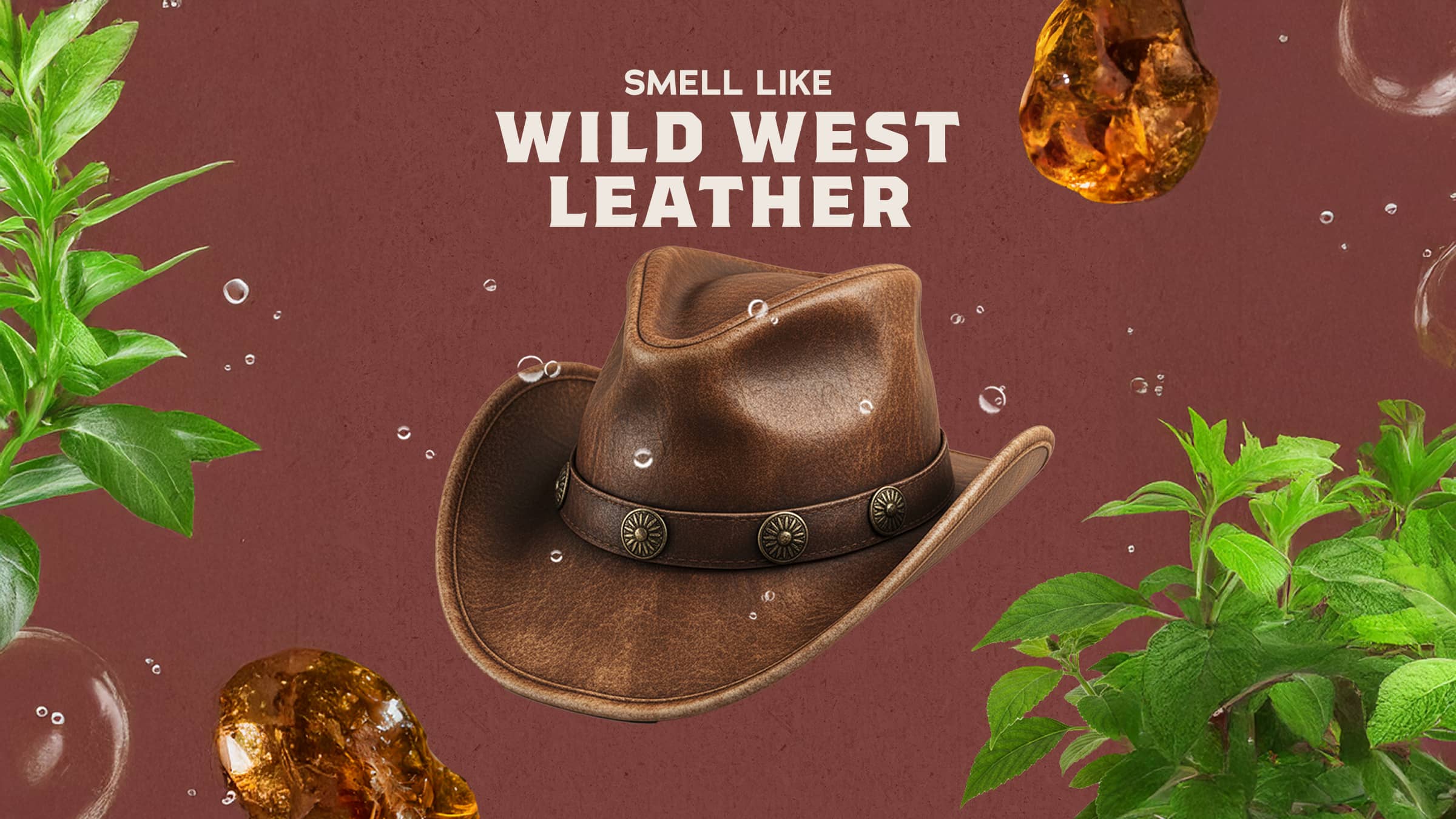 Wild West Leather scent inspiration imagery used on Dr. Squatch product pages
